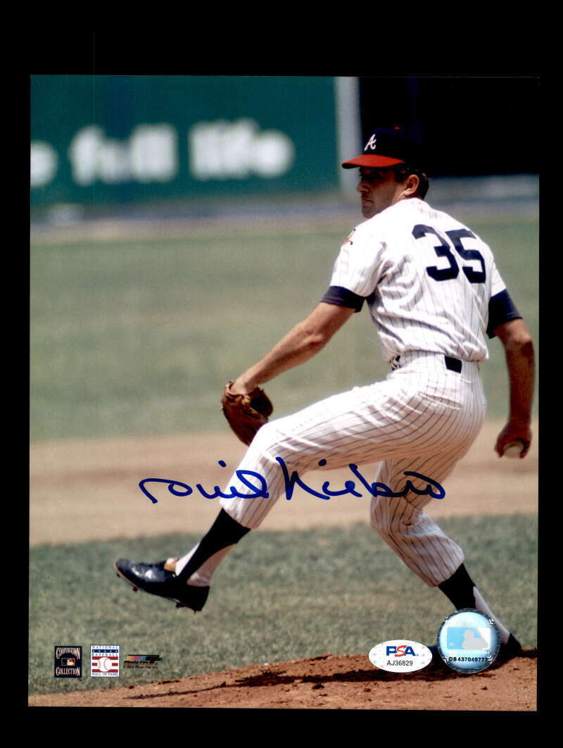 Phil Niekro PSA DNA Coa Signed 8x10 Photo Poster painting HOF 97 Braves Autograph