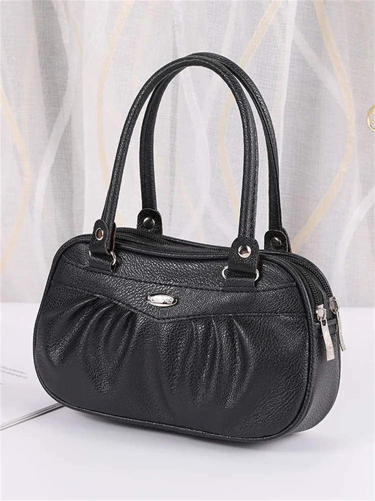 Cute Pleated Utility Portable Handbag