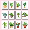 12pcs Potted Plant-1 5D DIY Square Drill Diamond Painting Kits for Adults Beginners Home Decor Diamonds Paintings Gem Art 5.91x7.09in