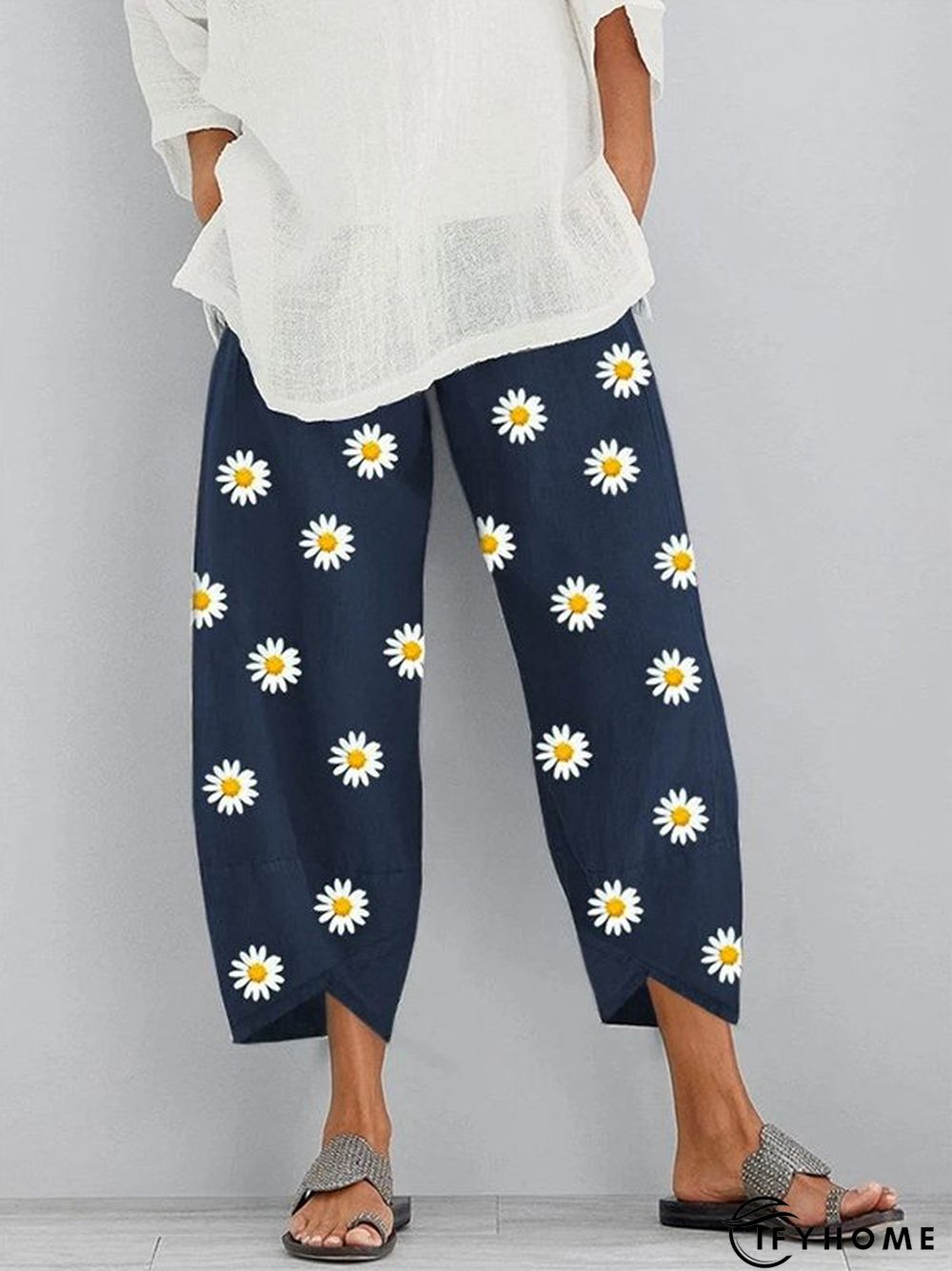Floral-print Casual Pants | IFYHOME
