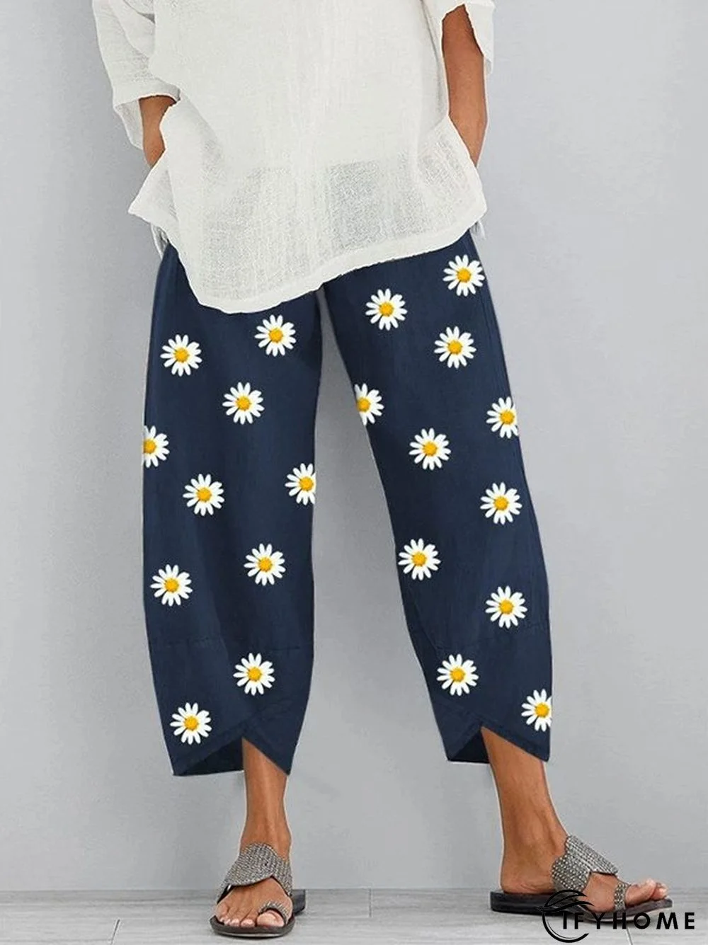 Floral-print Casual Pants | IFYHOME