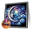 Peinture abstraite au diamant croissant de lune rond drill-30*30cm