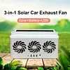 Solar Car Exhaust Fan with 3 Air Outlets Car Radiator Cooling Fan for All Cars