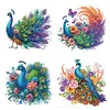 uk.everydayedeals (Limited Stock)4pcs Diamond Painting - Crystal Rhinestone - Peacock(30*30cm)