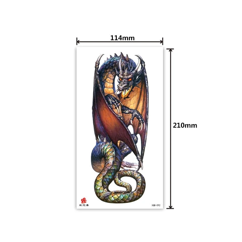 Half-arm waterproof tattoo stickers arm fierce wolf head animal arm lasting cross-border European and American tattoo stickers