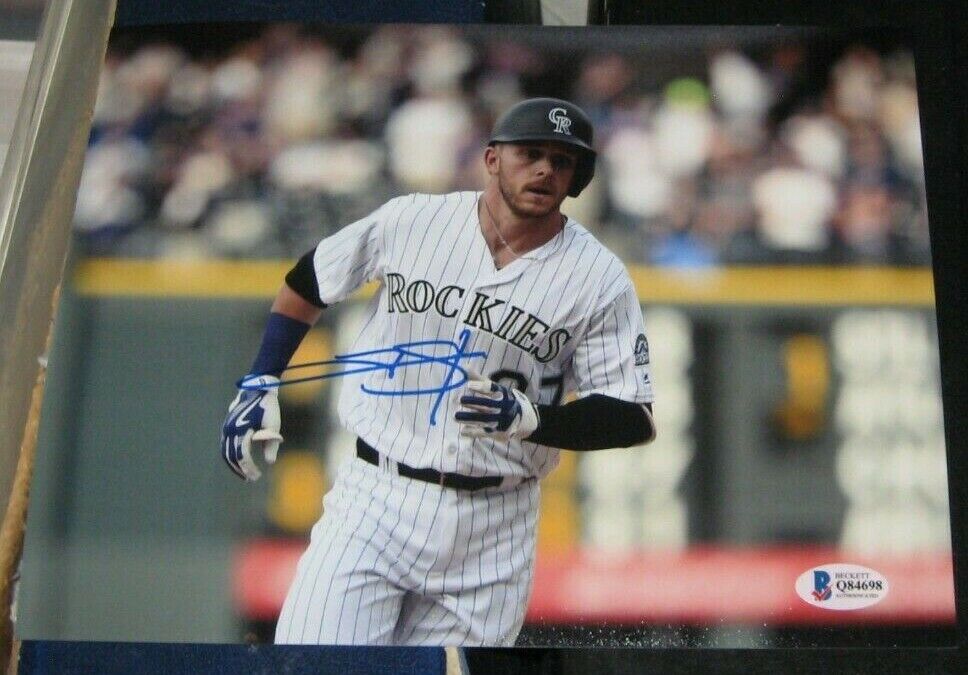 TREVOR STORY COLORADO ROCKIES SIGNED AUTOGRAPHED 8X10 Photo Poster painting BAS/COA #Q84698