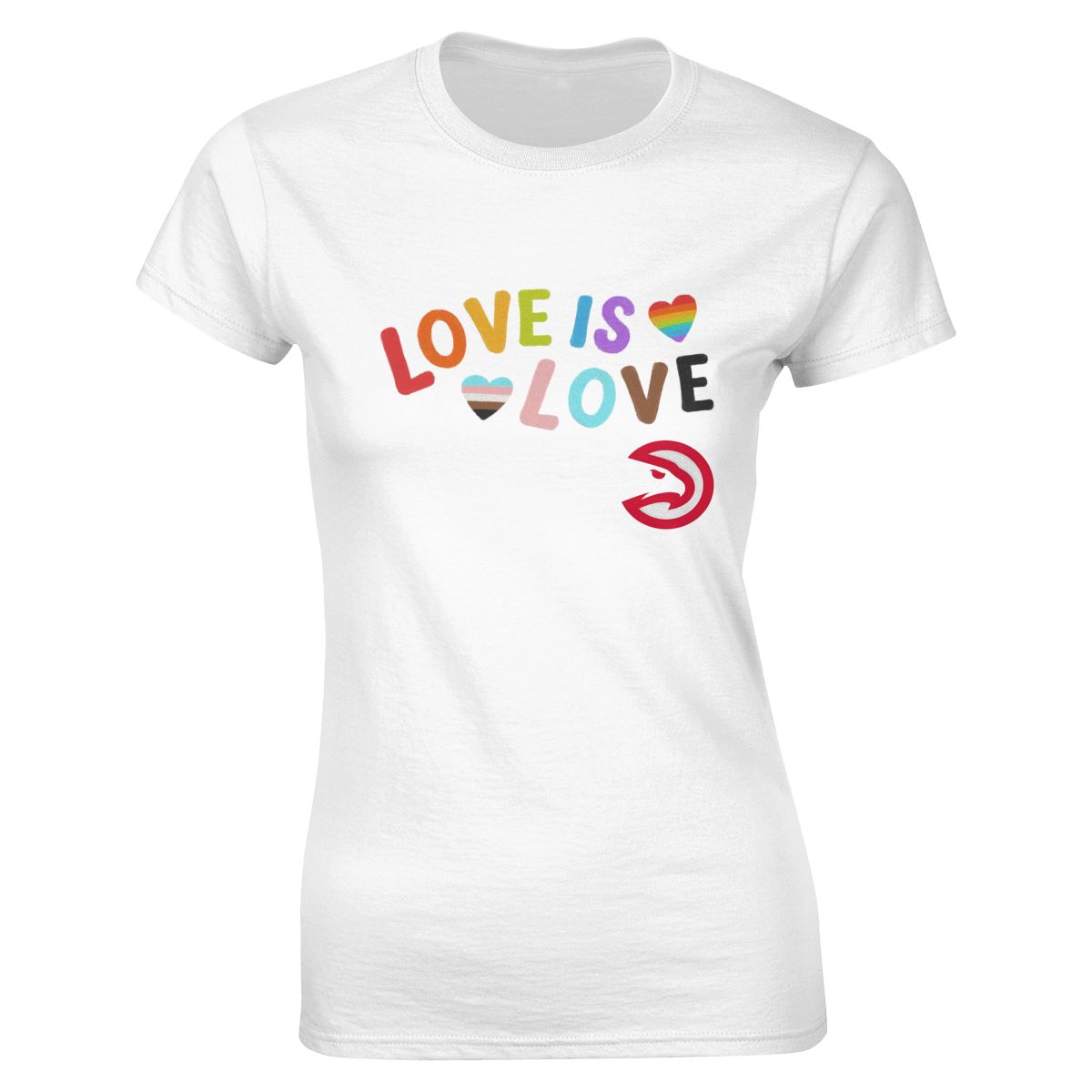 Atlanta Hawks Love Pride Women's Crewneck T-Shirt