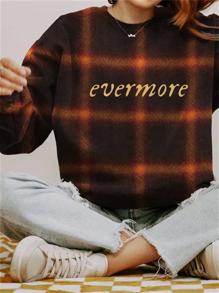 TS Evermore Plaid Pattern Vintage Sweatshirt