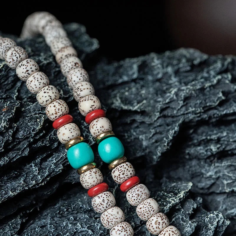 Tibetan 108 Mala Beads Bodhi Seed Elephant PiXiu Peace Bracelet