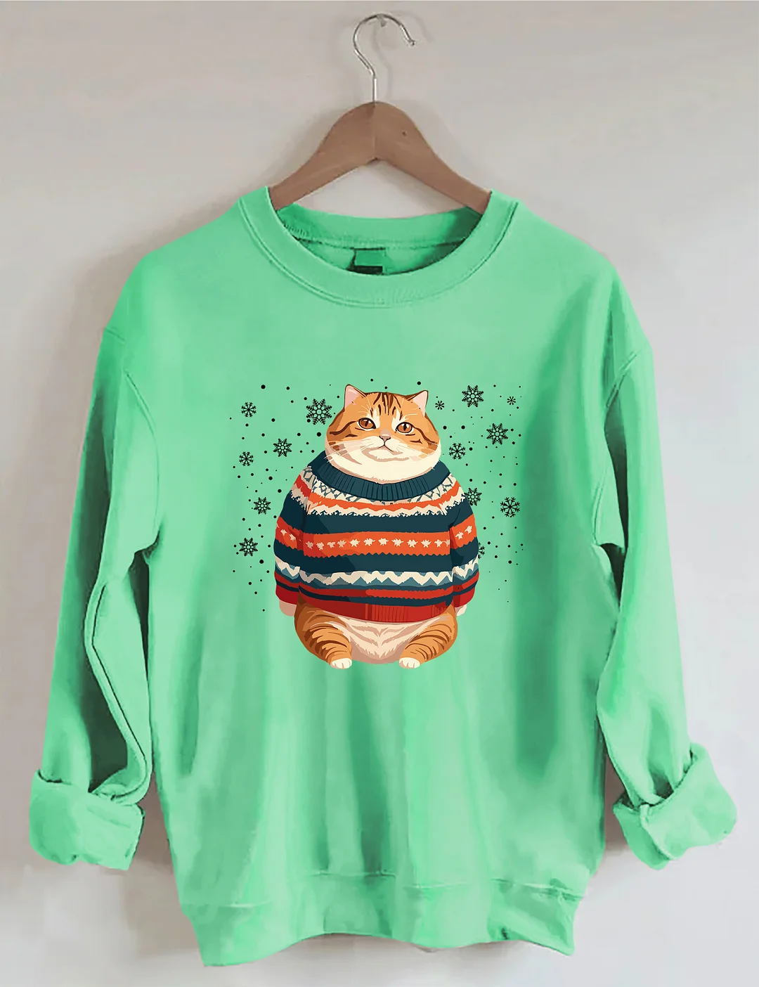 Fat Cat In Sweatshirt