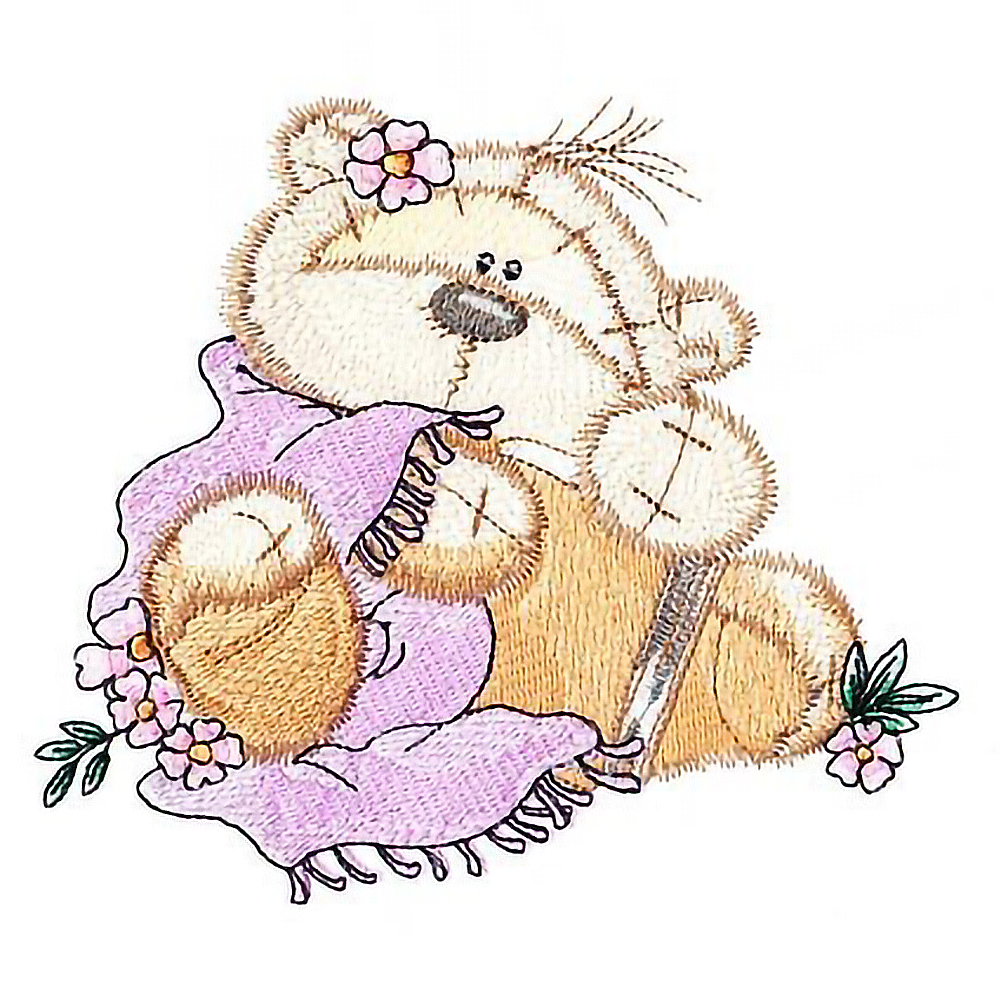 

Cartoon Bear - 11CT Stamped Cross Stitch - 35*35CM, 501 Original