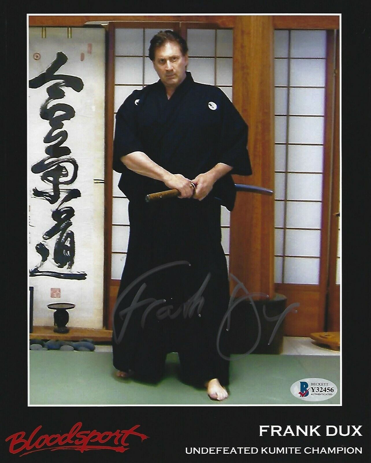 Frank Dux Signed 8x10 Photo Poster painting BAS Beckett COA Bloodsport Kumite Picture Autograph