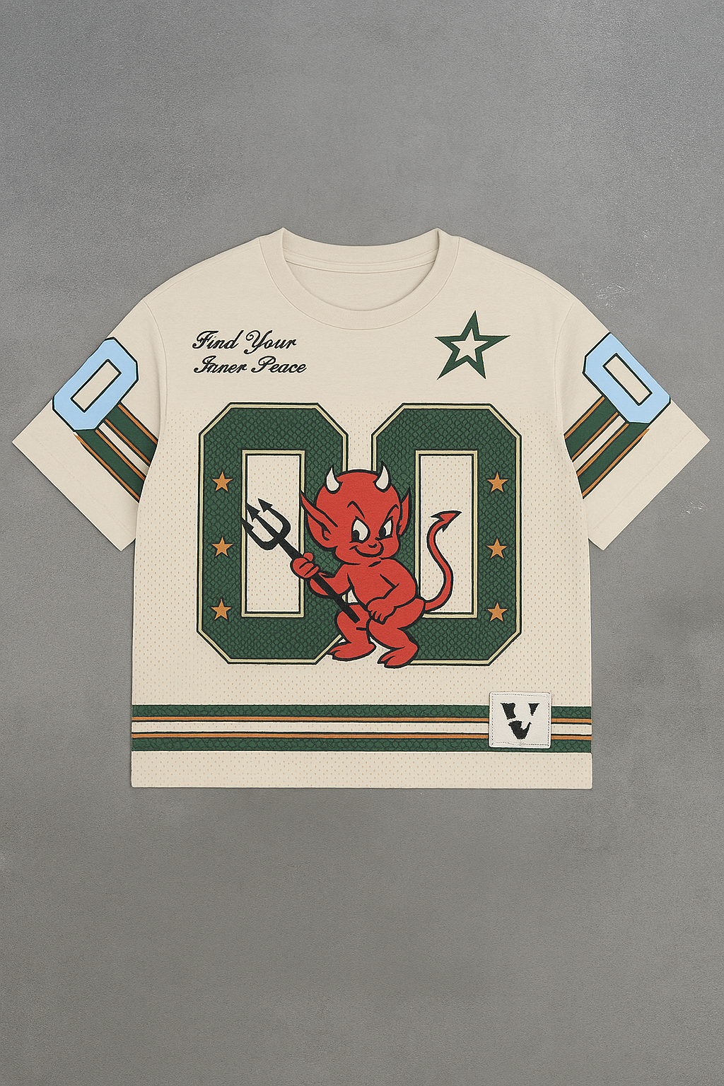 Satanic Print Short Sleeve T-shirt