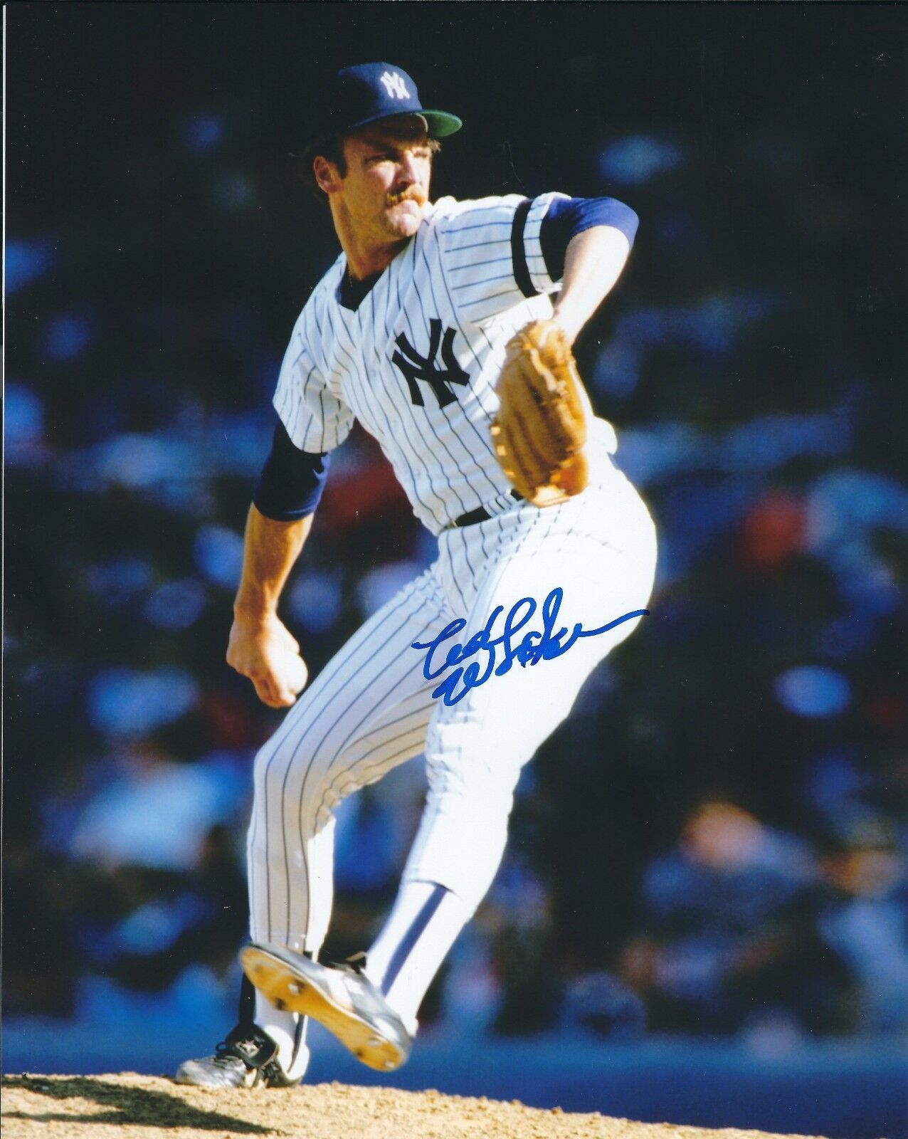 Autographed 8x10 ED WHITSON New York Yankees Photo Poster painting - w/Show Ticket