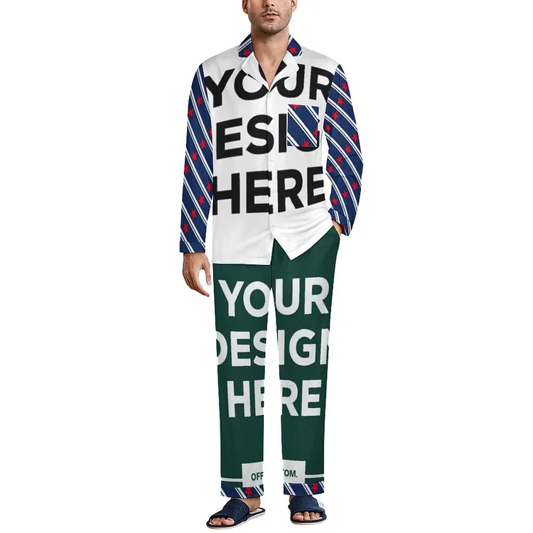 Multiple Images Personalized Custom Men's Men's Pajama Set Full Print