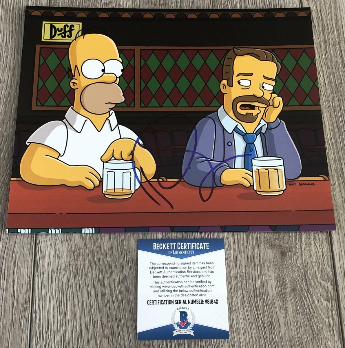 RICKY GERVAIS SIGNED THE SIMPSON'S OFFICE 8x10 Photo Poster painting B w/PROOF & BECKETT BAS COA