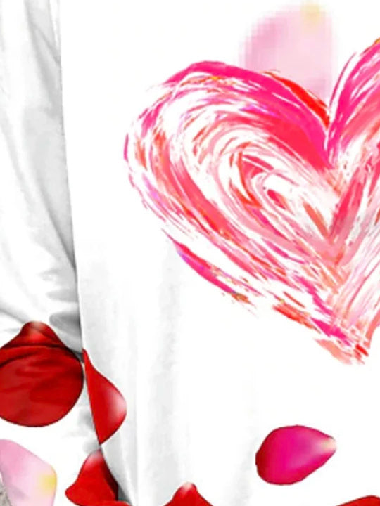 Women Half Sleeve V-neck Solid Color Dress