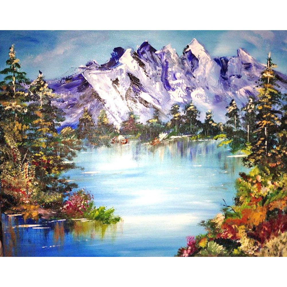Mountain River - Full Round - Diamond Painting(40*30cm)