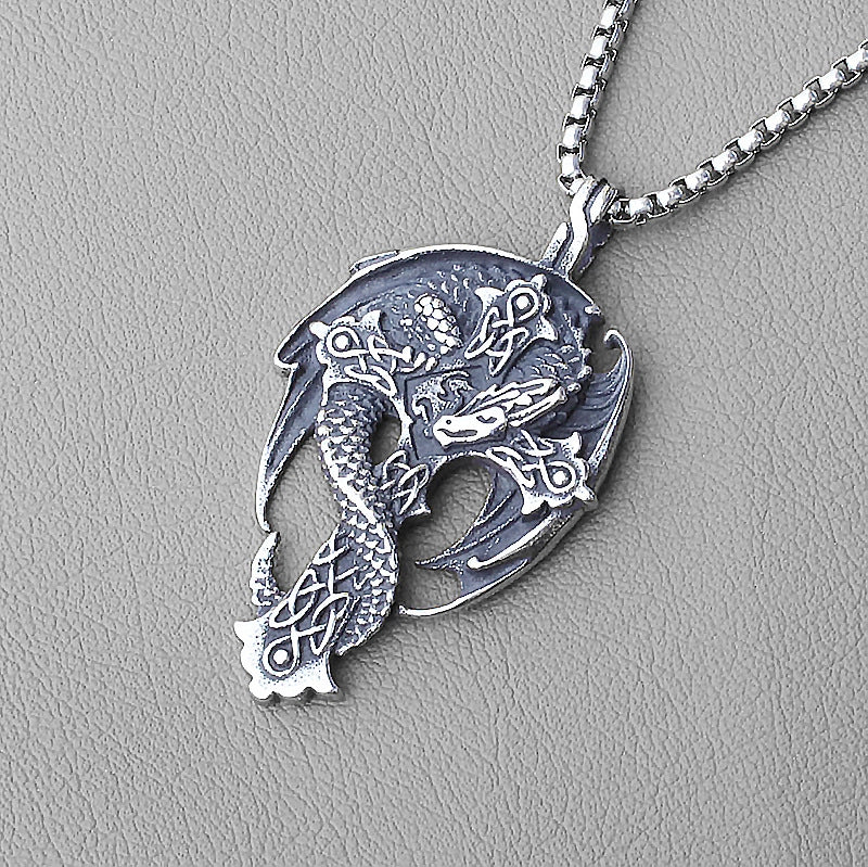 Retro Punk Cross Axe Alloy Titanium Steel Iron Plating Men’s Pendant Necklace Men Pendant Necklaces