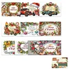 10Pcs frohe Weihnachten Rubbelkarte - 5d DIY Handwerk Dekoration