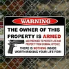 No trespassing warning - Metal Tin Signs(8*12Inch/12*16Inch)
