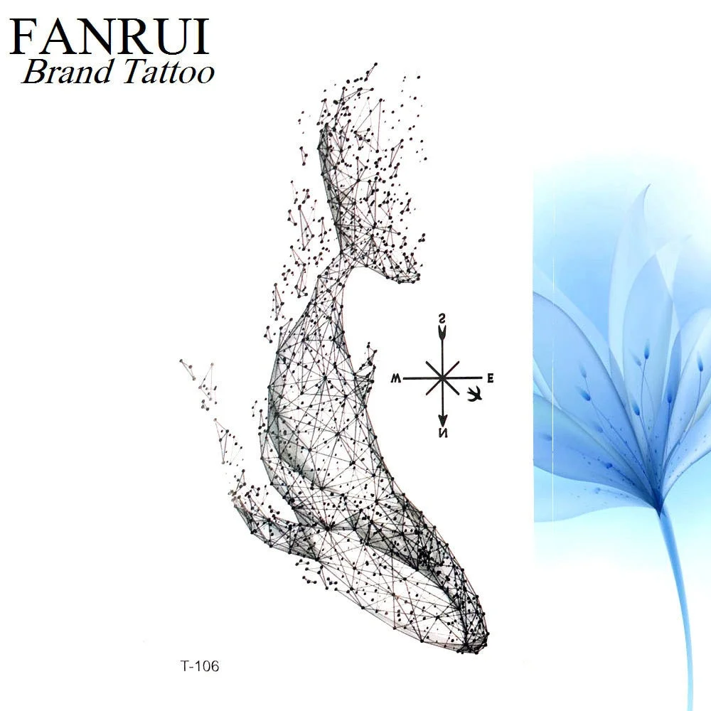 Chinese Black Dragon Temporary Tattoo Stickers Men Body Arm Art Painting Fake Tattoo Cloud Forest Tatto Tribal Boys Hands Chest