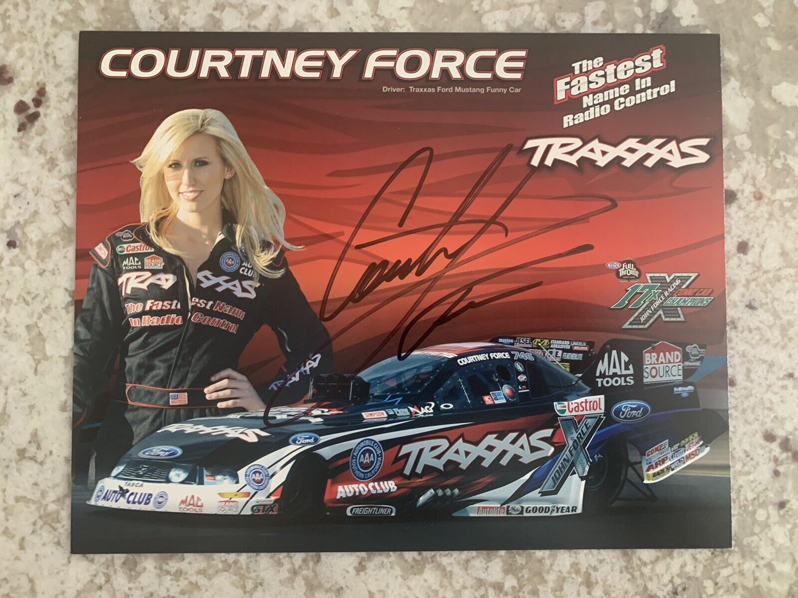 Courtney Force signed 8x10 Traxxas Promo Photo Poster painting Autographed