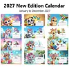 Animal 2027 DIY Paper Diamond Painting Calendar Set Special Shaped Drill Monthly Flip Tabletop Calendar Kit Handmade for Adults Beginners Gift Home Office Decor