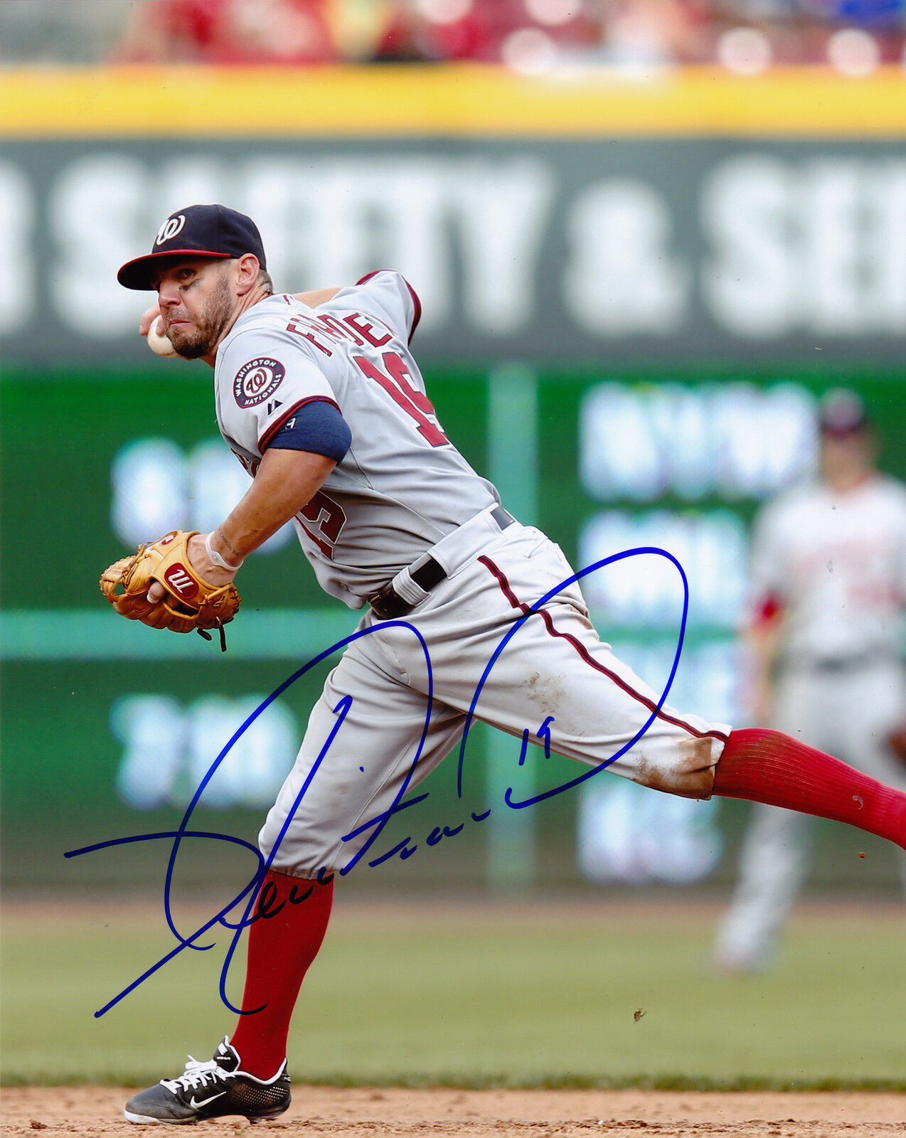 KEVIN FRANDSEN WASHINGTON NATIONALS ACTION SIGNED 8x10