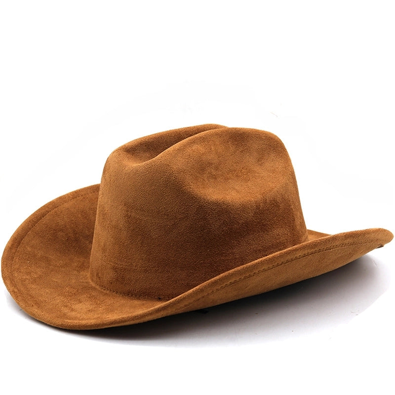 Warped Top Hat Tibetan Top Hat Western Cowboy Hat Sun Hat Men’s And Women’s Suede Hat Knight Hat JAZZ Hat