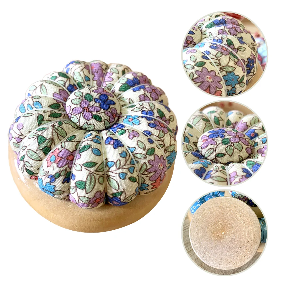 Pumpkin Shaped Magnetic Needle Pin Cushion Holder DIY Craft(Random Pattern)