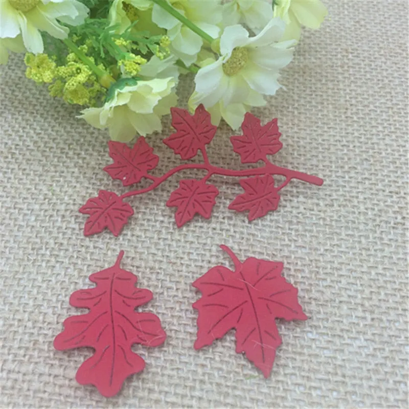 3pcs Steel steel maple leaf Metal Cutting Dies Stencil Scrapbooking Photo Album Card Paper Embossing Craft DIY