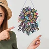 DIY Acrylic Special Shape Diamond Painting Dreamcatcher Letter Ornaments Hanging Kit