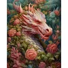 >SALE<Full Embroidery Eco-cotton Thread 11CT Print Flower Dragon Cross Stitch 50x60cm