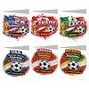 6Pcs Diamond Painting Football Match Greeting Card Set with Envelopes for Beginner Adult Holiday Gifts