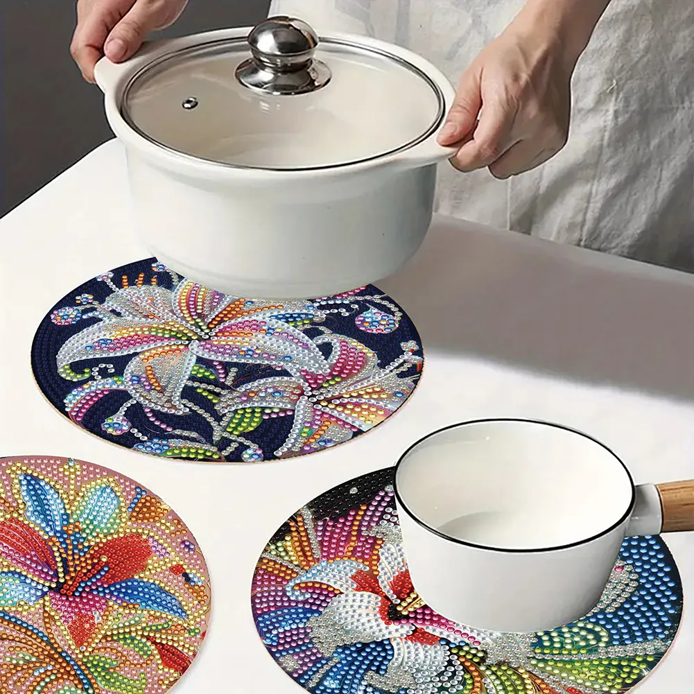 DIY Diamond Dot Kits Lily Diamond Painting Placemats Projects for Beginners