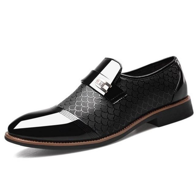 Men wedding dress shoes patent leather oxford shoes