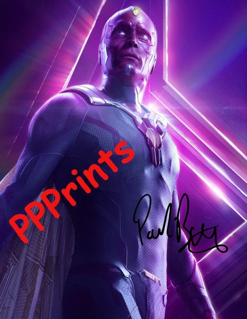 PAUL BETTANY VISION AVENGERS SIGNED AUTOGRAPHED 10X 8