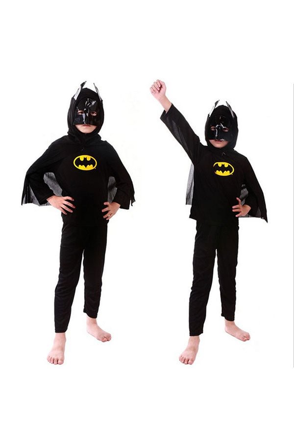 Cool Halloween Cosplay Superhero Batman Kids Costumes Black-elleschic