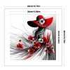 Red Hat Woman-11CT Stamped Cross Stitch 40*40cm