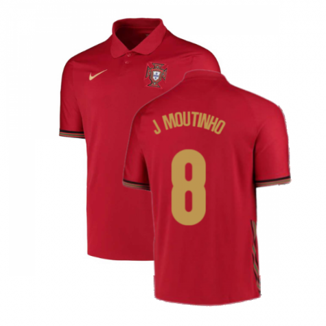 Portugal João Moutinho 8 Home Shirt Kit UEFA Euro 2020