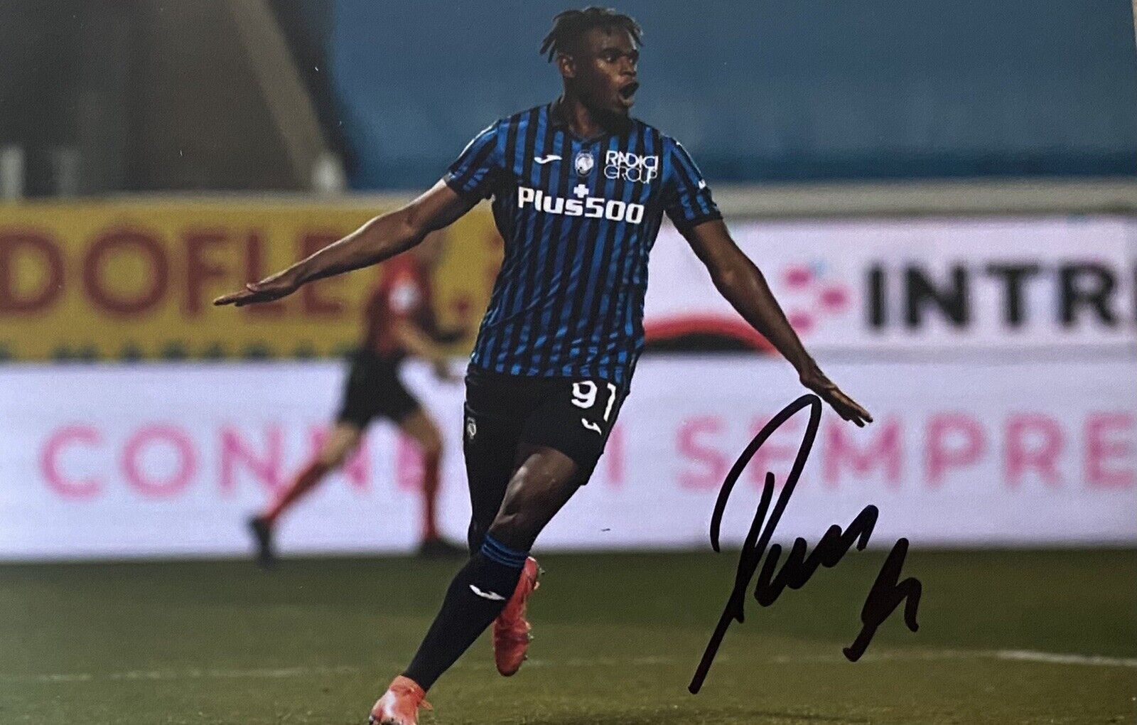 Duvan Zapata Genuine Hand Signed Atalanta B.C. 6X4 Photo Poster painting, See Proof