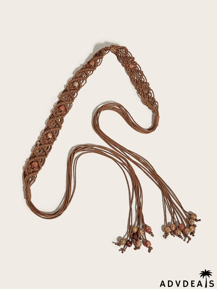Bead Decor Rope Belt