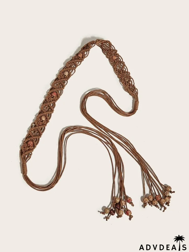 Bead Decor Rope Belt