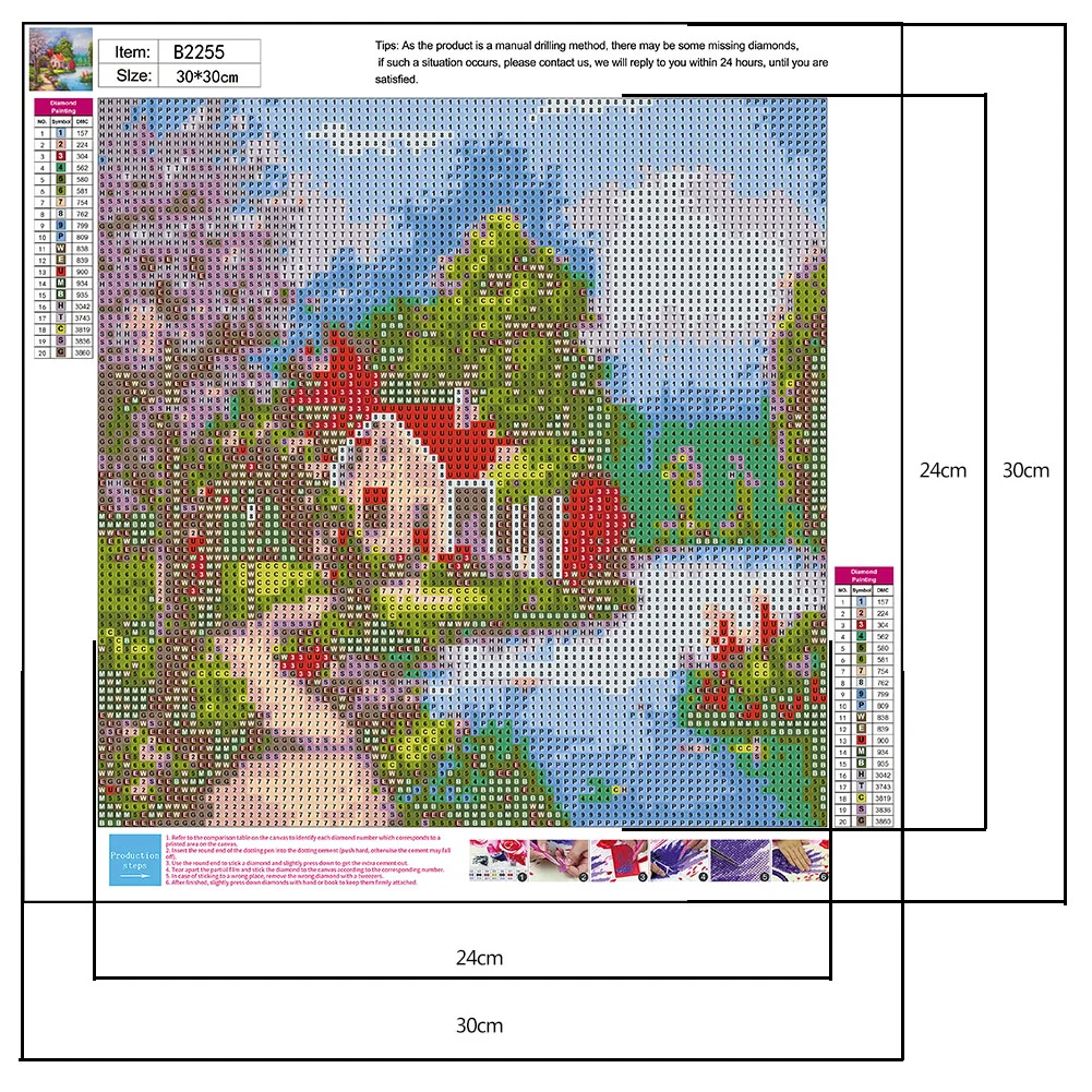 Diamond Painting - Round Drill - House(30*30cm)