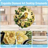 Acrylic Special Shape Flower Bird Diamond Painting Art Clock Ornaments Kit