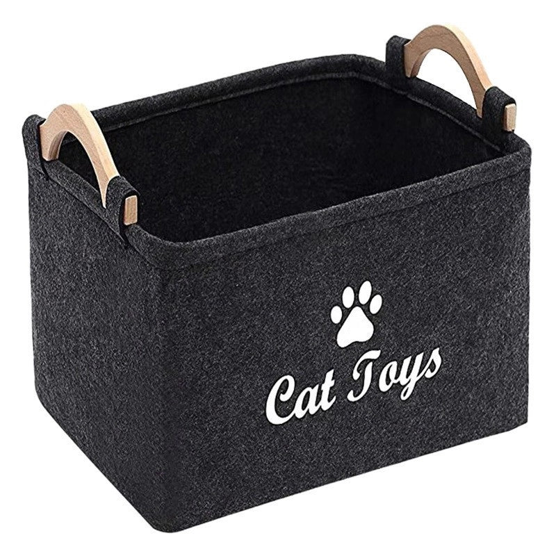 Factory Direct Dog Toy Felt Storage Box Home Storage Basket Sundries Dirty Clothes Storage Bag Storage Basket