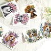 uk.everydayedeals 6Pcs DIY Diamond Painting Greeting Card - Flower Dog