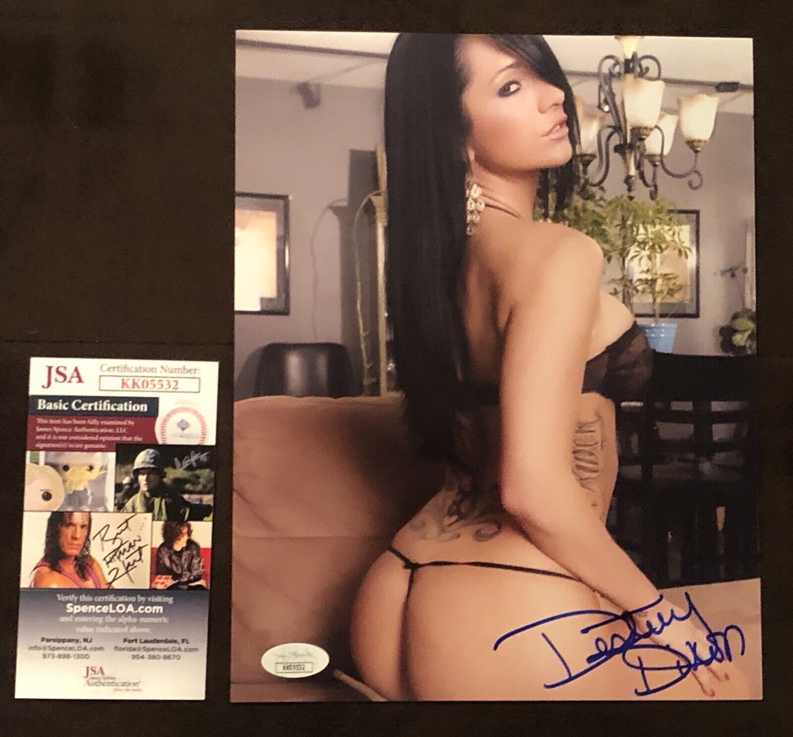 Destiny Dixon Signed 8x10 Photo Poster painting ADULT STAR AUTOGRAPH Hustler Candid Rare JSA