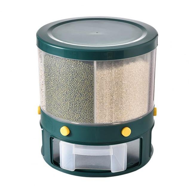10Kg (22lbs) Grain Rice Cereal Rotating Container - vzzhome